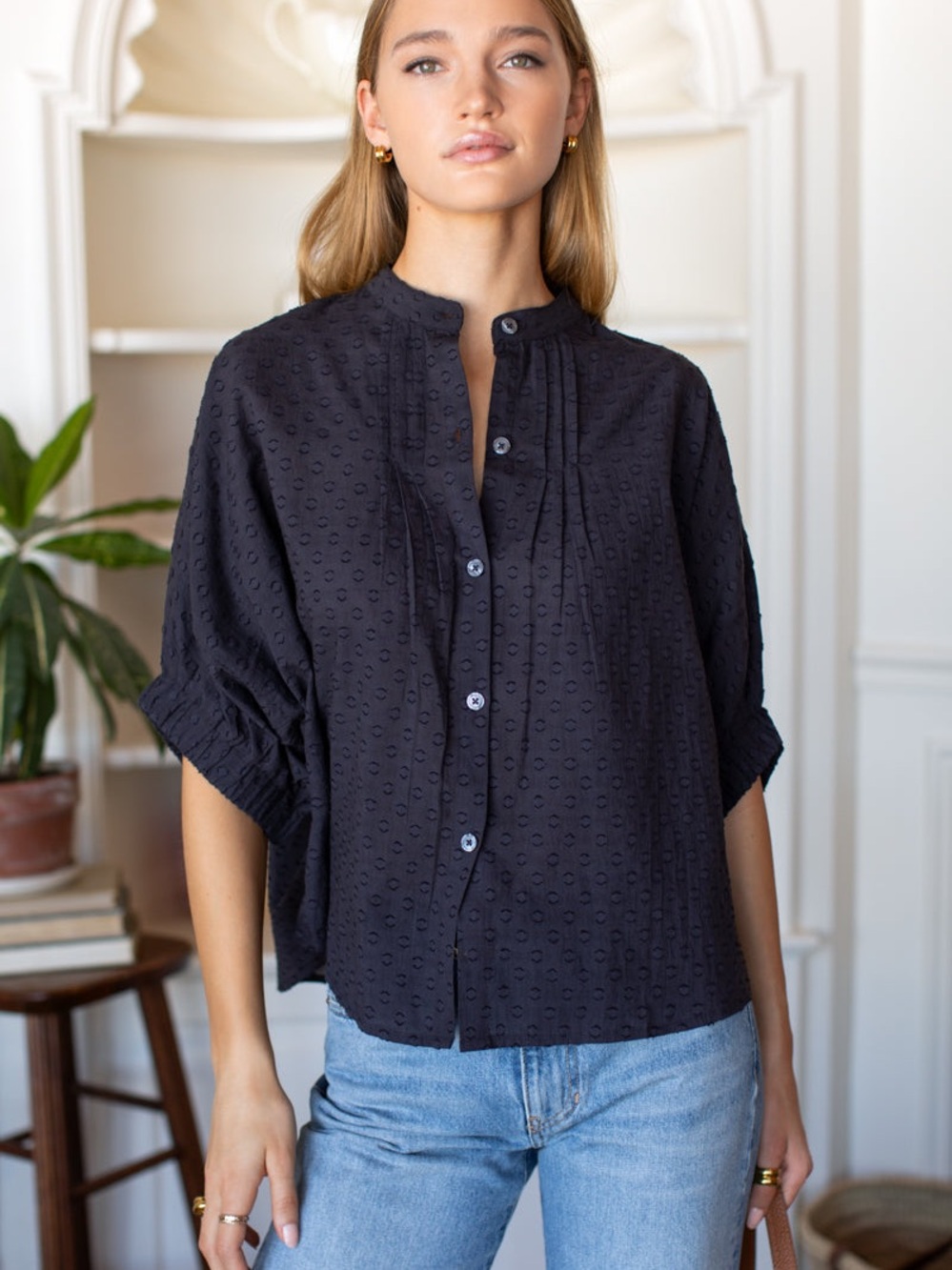 Emerson Fry Mandarin Collard Top